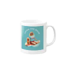 911SurfのSurf with dog Mug :right side of the handle