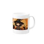 ほのぼのの魔女っ子MEGU ハロウイン風 Mug :right side of the handle