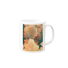 mumusの女性のイラストグッズ Mug :right side of the handle