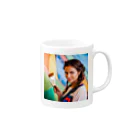 Stylishのアートな女性 Mug :right side of the handle