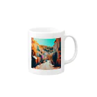 suzuri_tkの南仏の街並み、夏、明るく美しい、映画のような風景グッズ Mug :right side of the handle