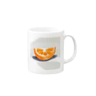 萌え断グッズのオレンジの断面 -隠れハート- Mug :right side of the handle