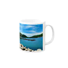 wild mild studioの地元の海 Mug :right side of the handle