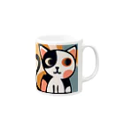 T2 Mysterious Painter's ShopのMysterious Cat Mug :right side of the handle