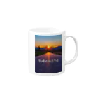 guchy-kの夕陽の向こうは Mug :right side of the handle