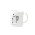 にゃー君の太った（かもしれない）ねこちゃん Mug :right side of the handle