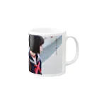 アオイアンナの青春のらねこ。マグカップ Mug :right side of the handle