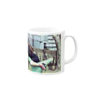 アオイアンナのおやすみママ。マグカップ Mug :right side of the handle