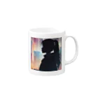  Neo Nature Threads（ネオ ネイチャー スレッズ）の時代の波紋（Ripples of the Era） Mug :right side of the handle