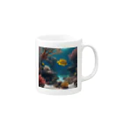 DapperMixの魚の楽園、海底の宝グッズ マグカップの取っ手の右面