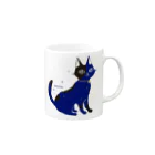 LEMON＊LEMON＊TETRAの瞬く星空の猫 Mug :right side of the handle