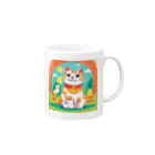 ラクダの店の愛くるしい招き猫 Mug :right side of the handle