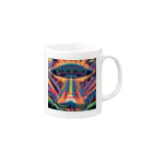 Zvookのサイケデリック　UFO Encountering the Unknown Mug :right side of the handle