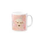 norikoの部屋のももちゃんマグカップ３つの似顔絵 Mug :right side of the handle