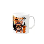 furebuhi　clubのハロウィン★フレンチブルドッグ Mug :right side of the handle