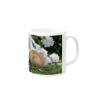 rabbit-islandの紫陽花と子ウサギ Mug :right side of the handle