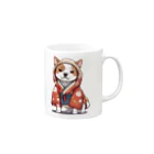 fujisan10の和装わんちゃん Mug :right side of the handle