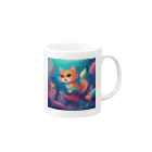 ノースのマーメイドキャット Mug :right side of the handle