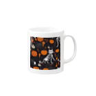 ToToMoの【ハロウィン】スケルトンキャット Mug :right side of the handle