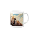 hakushopのねこだらけ Mug :right side of the handle