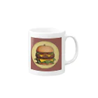 FUJIMON shopのバーガーバーガー Mug :right side of the handle