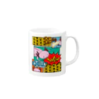 めいぷる工房メキシコサラマンダー支店のアメコミ風サラマンダー Mug :right side of the handle