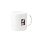 Rapitesu_AI_officialの「花の中の美 - レースの少女」 Mug :right side of the handle