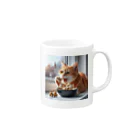 Shiba_IncのBones & Cats（骨 & 猫） Mug :right side of the handle