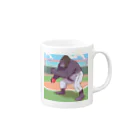 ベースボールゴリラの野球をしているゴリラ Mug :right side of the handle