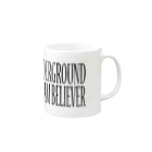 BLACK SHEEP ORIGIN SUZURI SHOPのUNDERGROUD DREAM BELIEVER Mug :right side of the handle