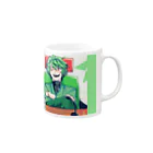 佐伯のカニちゃんと愉快な仲間達のながだい　配信画面イラストグッズ Mug :right side of the handle