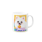 Pom-Dog'sの清楚系白ポメ　ポメ子 Mug :right side of the handle