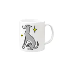 Cute mascot dogsのItalian Greyhound. Mug :right side of the handle