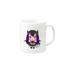 悪魔たぬきの黒娘の販売店！の悪魔の黒娘♡ Mug :right side of the handle