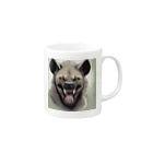 京都イラスト工房の動物シリーズ24：ハイエナ Mug :right side of the handle