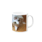 にこにこBLUEの猫の にこくん Mug :right side of the handle