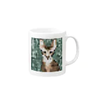 kindonesiaのドット絵のヒマラヤンキャット Mug :right side of the handle