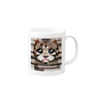 kindonesiaのドット絵のスコティッシュフォールド Mug :right side of the handle