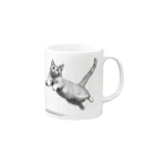 Shop Quonの跳ね猫 Mug :right side of the handle