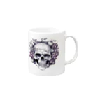 LCOMLのフルーツに囲まれたSKULL Mug :right side of the handle