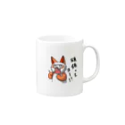 《オレンジ色のブチねこヨぱん》公式オンラインショップの応援するヨぱん Mug :right side of the handle