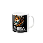 CHIRO306のテクノシバ グラフィック Mug :right side of the handle