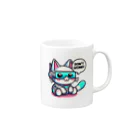 18ban's shopの心配するんじゃニャイ！ Mug :right side of the handle