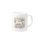 U8man〜ゆーはちまん〜のパステルカラーのユニコーン Mug :right side of the handle