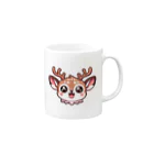 yamapi-のエゾシカくん Mug :right side of the handle