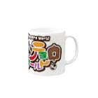 串カツワールドの串カツの妖精クシニョロ（クシニョロワールド） Mug :right side of the handle