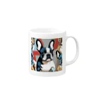 Artistic Allure EmporiumのCool French Bulldogs Mug :right side of the handle