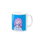 domyak.comのふうせんがーる Mug :right side of the handle