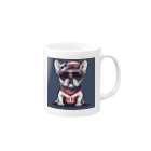 y1717のBullくん　アメフトをやる Mug :right side of the handle