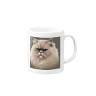 千裕アトリエ（いつもありがとう）のペルシャキャット（Persian Cat） Mug :right side of the handle